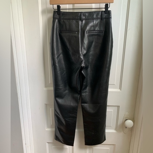 Babaton Command Crop Faux Leather Pants Black Suze 0 - Picture 6 of 9